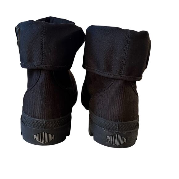 NWT & Box Palladium Men’s Baggy Black High Top Canvas Shoe Size 10 - Picture 3 of 10